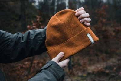 Husky Merhat 1 khaki pánská merino čepice