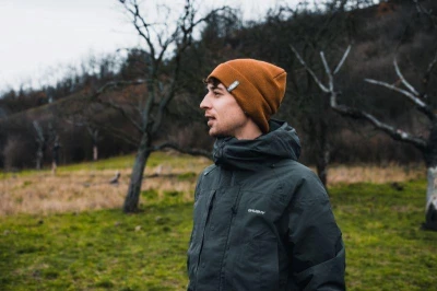 Husky Merhat 1 khaki pánská merino čepice