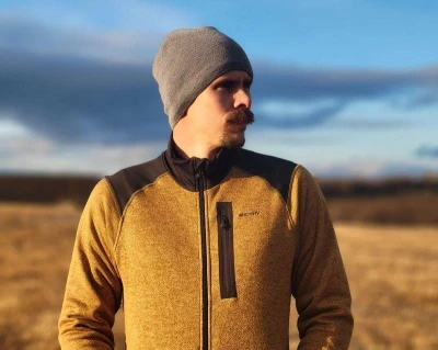 Husky Merhat 3 brown pánská merino čepice
