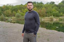 Husky Aron M bright green pánská merino mikina