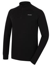 Husky Aron Zip M black pánská merino mikina