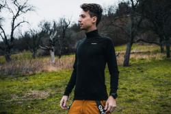 Husky Aron Zip M mustard pánská merino mikina