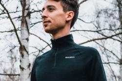 Husky Aron Zip M mustard pánská merino mikina
