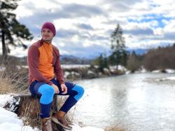 Husky Tarp zip M deep brick/orange pánská mikina na zip