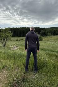 Husky Anara M black pánská mikina s kapucí