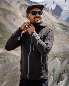 Husky Anara M black pánská mikina s kapucí