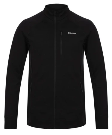 Husky Alou M black pánská mikina z merino vlny