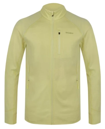 Husky Alou M bright green pánská mikina z merino vlny