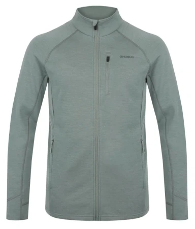 Husky Alou M faded green pánska mikina z merino vlny