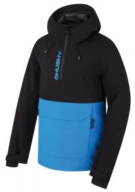 Husky Nabbi M black/neon blue pánská outdoor bunda + šátek Kilpi