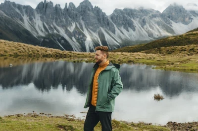 Husky Nakama M mustard pánská outdoorová bunda