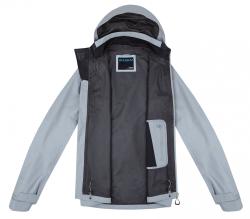 Husky Nakron M lt. grey pánská outdoor bunda + šátek Kilpi