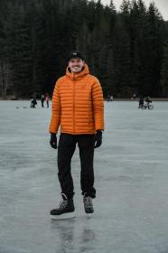 Husky Dreeser M orange pánská péřová bunda