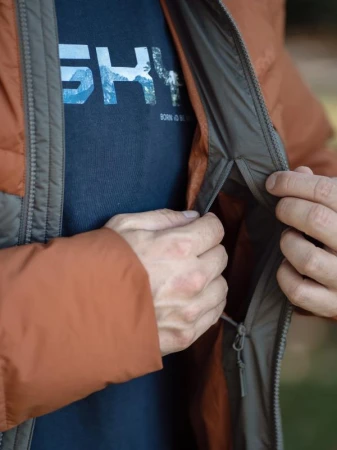 Husky Durra M brown/khaki pánská péřová bunda