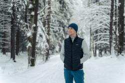 Husky Dresles M blue pánská péřová vesta