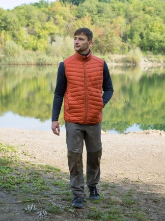 Husky Dresles M brick orange pánská péřová vesta
