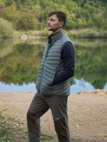 Husky Dresles M dk. grey green pánská péřová vesta
