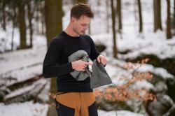 Husky Dresles M dk. grey green pánská péřová vesta