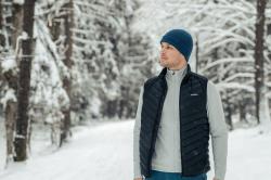 Husky Dresles M orange pánská péřová vesta