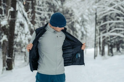 Husky Dresles M orange pánská péřová vesta