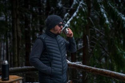 Husky Dresles M orange pánská péřová vesta
