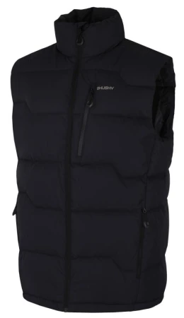 Husky Deep M black pánská péřová vesta na zip Husky Deep M black pánská péřová vesta na zip