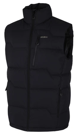 Husky Deep M black pánská péřová vesta na zip