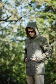 Husky Nebet M dark khaki pánská plněná zimní bunda