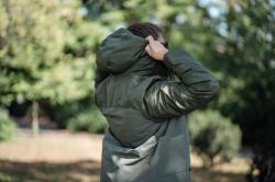 Husky Nebet M dark khaki pánská plněná zimní bunda