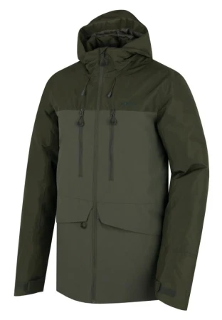 Husky Nebet M dark khaki pánská plněná zimní bunda