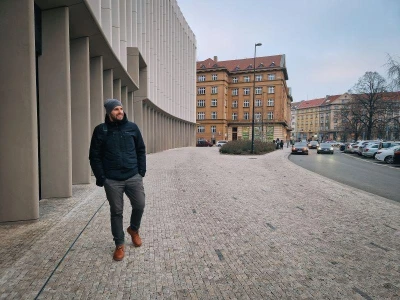 Husky Nebet M dark khaki pánská plněná zimní bunda