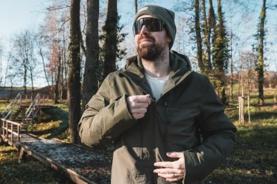 Husky Nebet M dark khaki pánská plněná zimní bunda