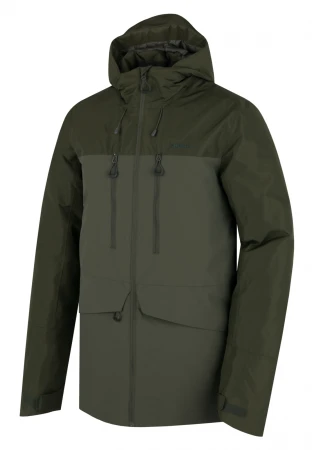 Husky Nebet M dark khaki pánská plněná zimní bunda