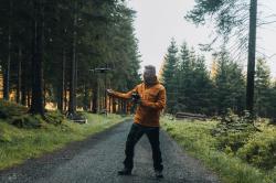 Husky Sauri M red pánska softshell bunda