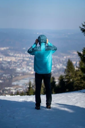 Husky Luma M turquoise pánská ultralehká bunda