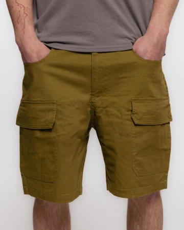 Husky Kobus M khaki pánské bavlněné kraťasy