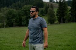 Husky Tee Base M dark blue pánské bavlněné triko