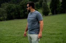 Husky Tee Base M dark blue pánské bavlněné triko