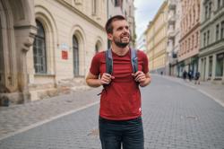 Husky Tee Base M dark blue pánské bavlněné triko