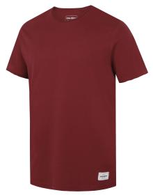 Husky Tee Base M dark bordo pánské bavlněné triko