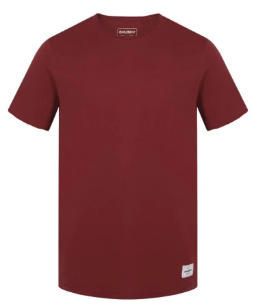 Husky Tee Base M dark bordo pánské bavlněné triko