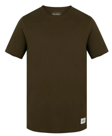 Husky Tee Base M dark khaki pánské bavlněné triko