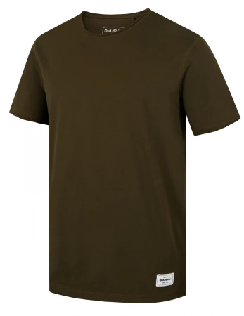 Husky Tee Base M dark khaki pánské bavlněné triko