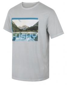 Husky Tee Lake M light grey pánské bavlněné triko