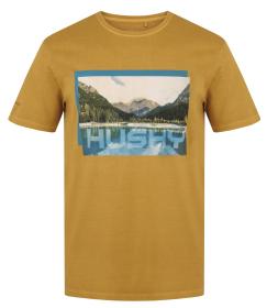 Husky Tee Lake M mustard pánské bavlněné triko