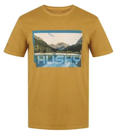 Husky Tee Lake M mustard pánské bavlněné triko