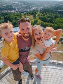 Husky Tee Moon M dark bordo pánské bavlněné triko