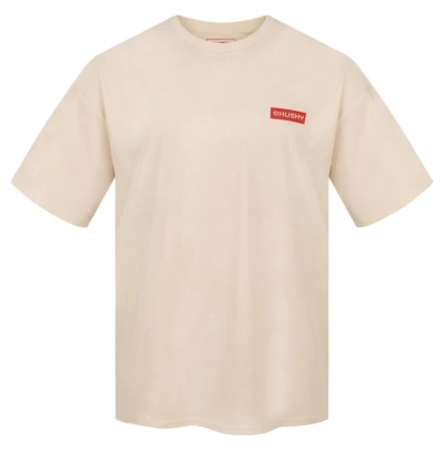 Husky Tee Panorama M beige pánské bavlněné triko