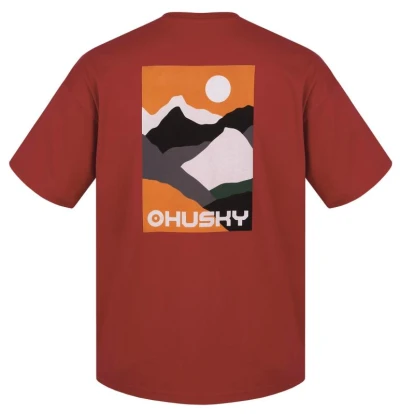 Husky Tee Panorama M dark red pánské bavlněné triko Husky Tee Panorama M dark red pánské bavlněné triko
