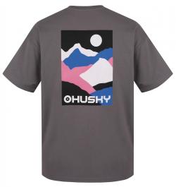 Husky Tee Panorama M grey pánské bavlněné triko